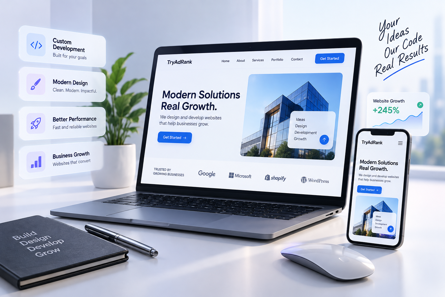 TryAdRank Website Design and Development