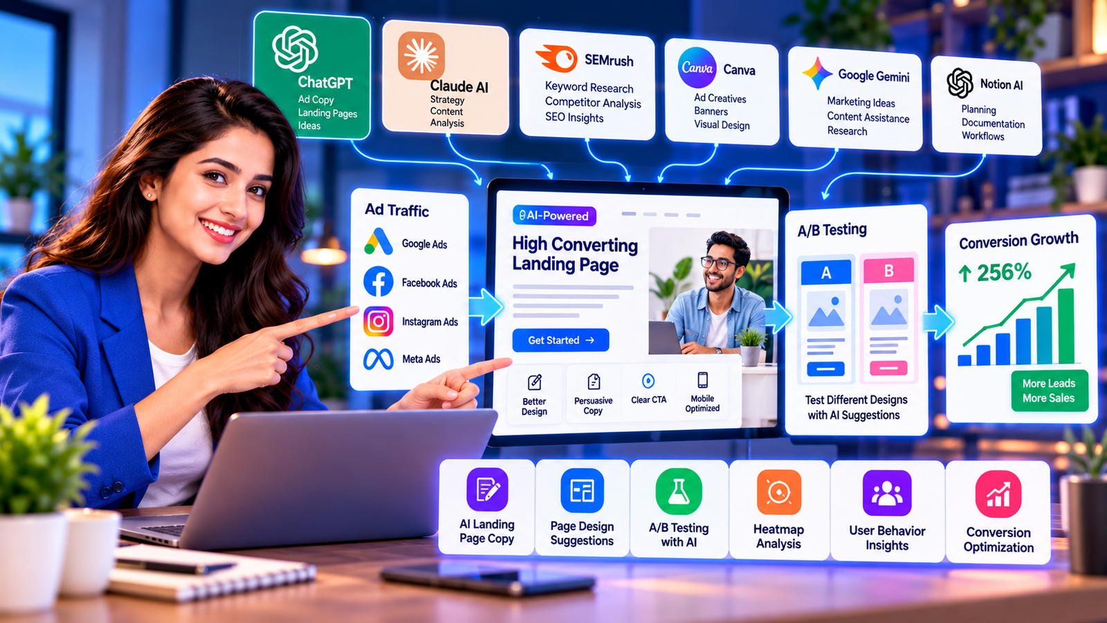 AI tools for Google Ads and Meta Ads marketing workflows